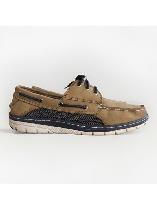 Sperry Top-Sider Billfish 3 Eye Mens 12M Leather Boat Shoes Tan Blue main image 8